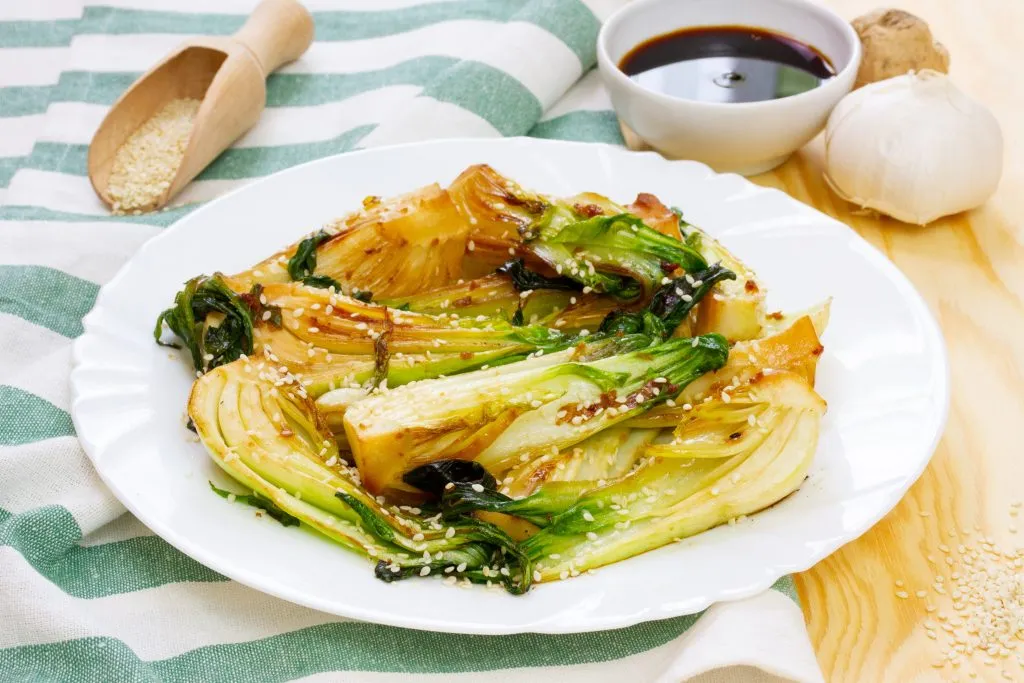 Pak choi with spices