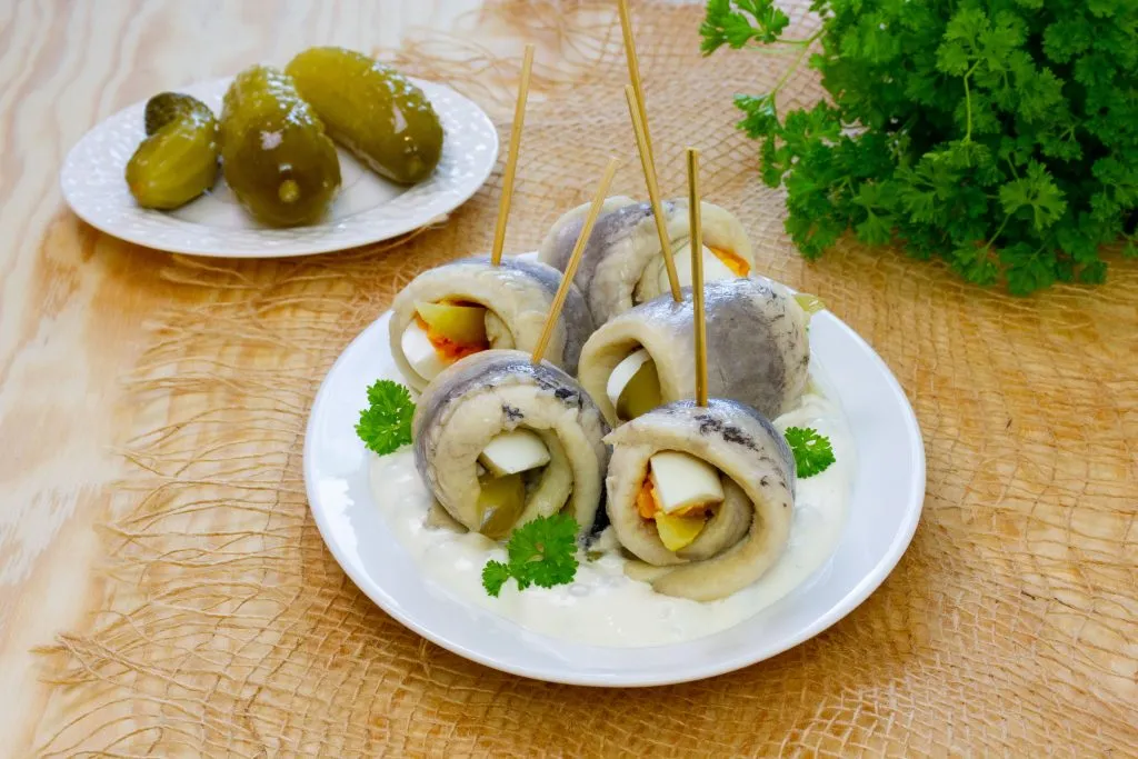 Rolls from herring