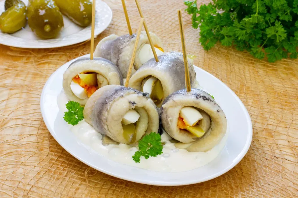 Rolls from herring