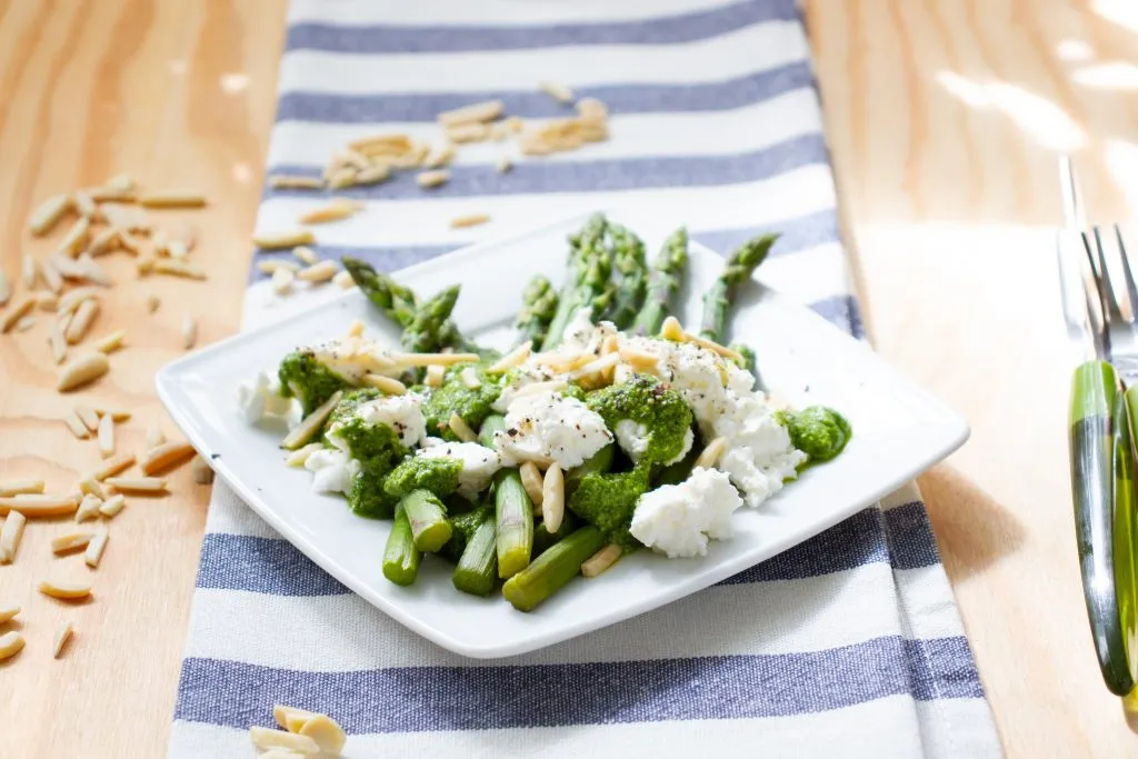 Boiled asparagus