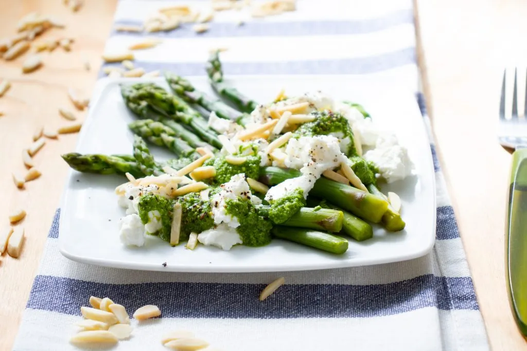 Boiled asparagus