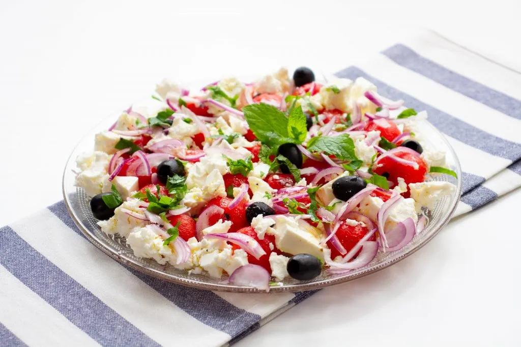 Salad with watermelon