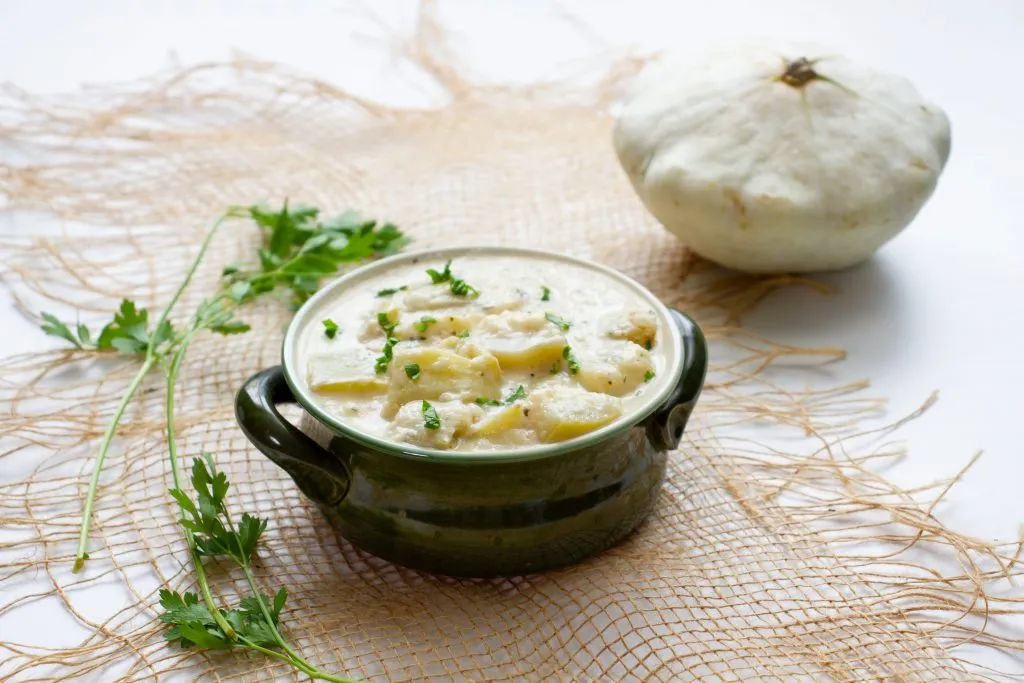 Braised patty pan