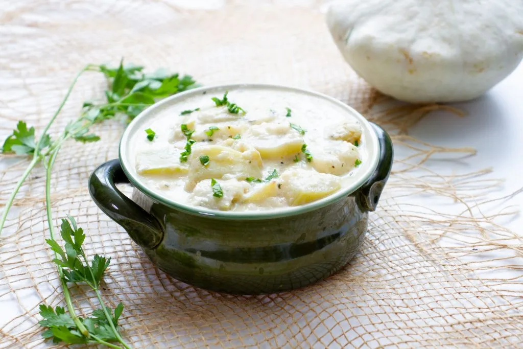 Braised patty pan