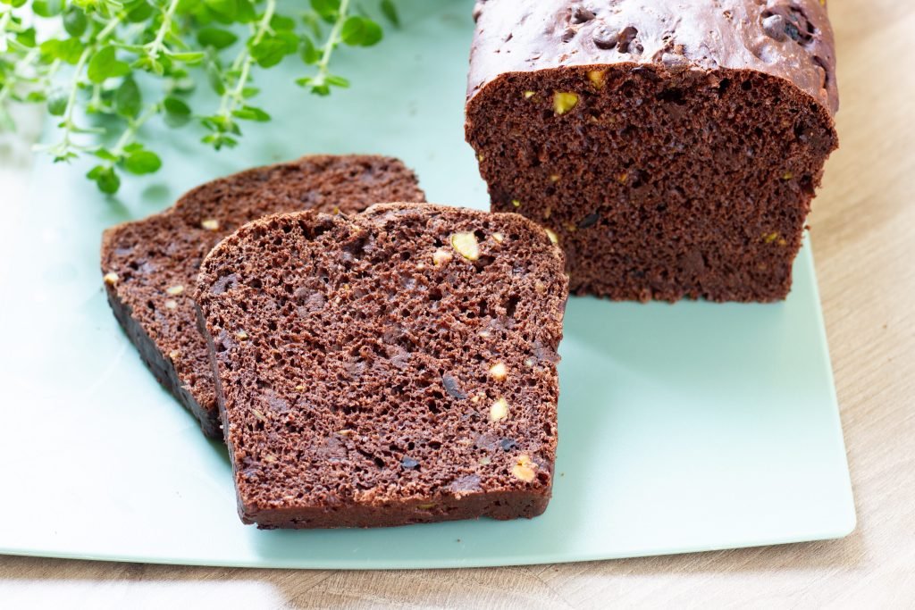 Bread with cocoa, chocolate and olives