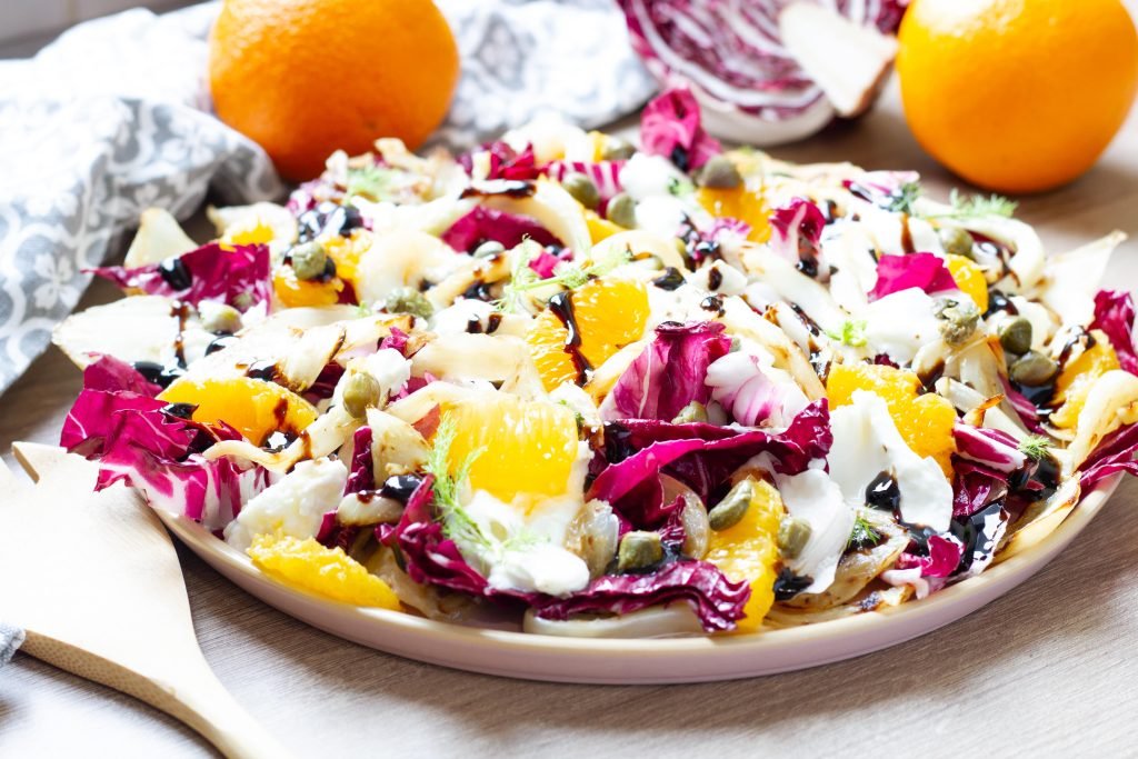 Salad with fennel and mozzarella