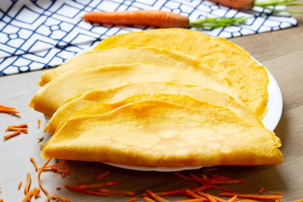 Basic carrot crêpes