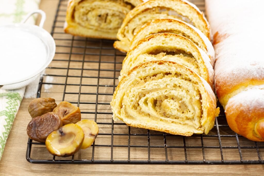 Brioche roll with chestnut cream recipe