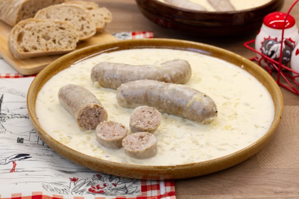White sausage in horseradish sauce recipe