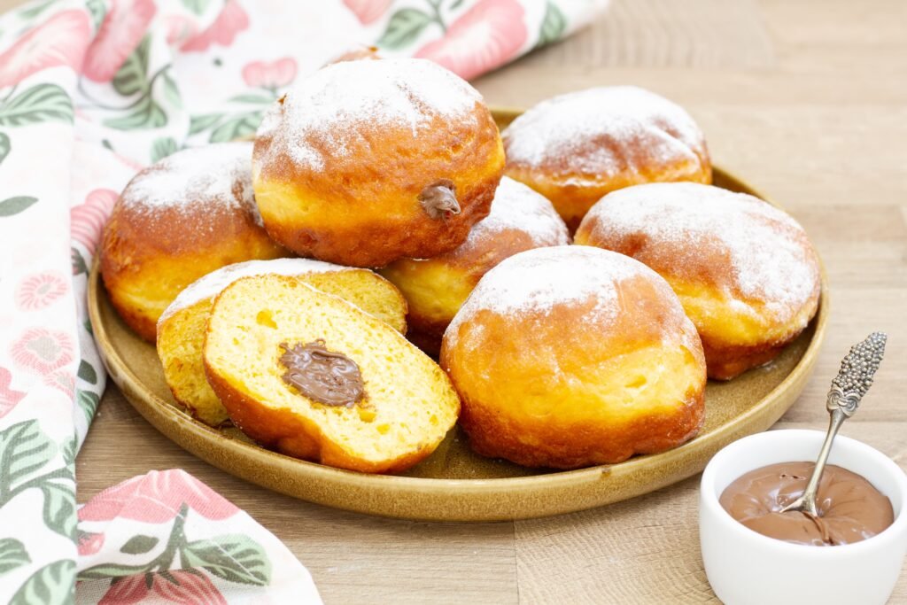 Recipe for donuts with Nutella