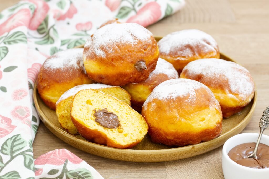 Recipe for donuts with Nutella