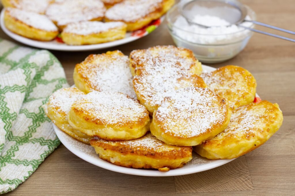 Recipe for fluffy pancakes with cottage cheese