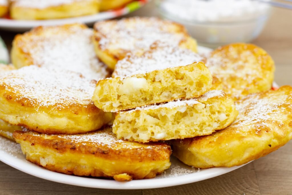 Recipe for fluffy pancakes with cottage cheese
