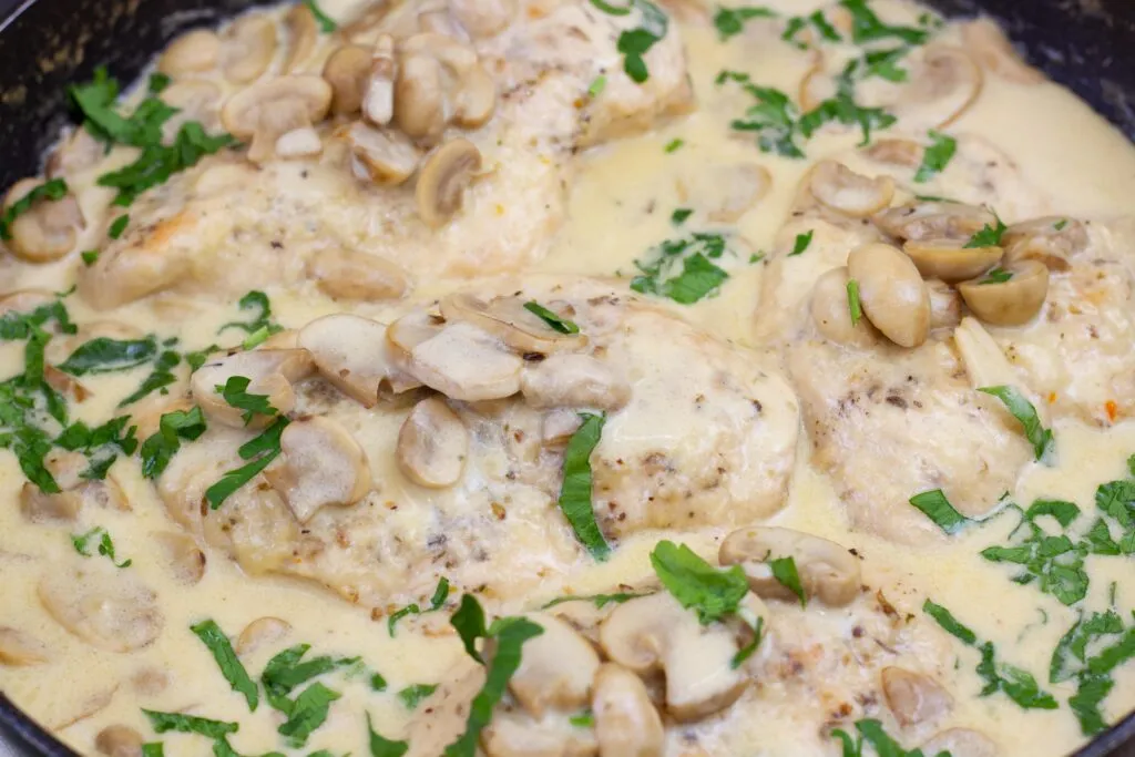 Recipe for chicken in mushroom sauce