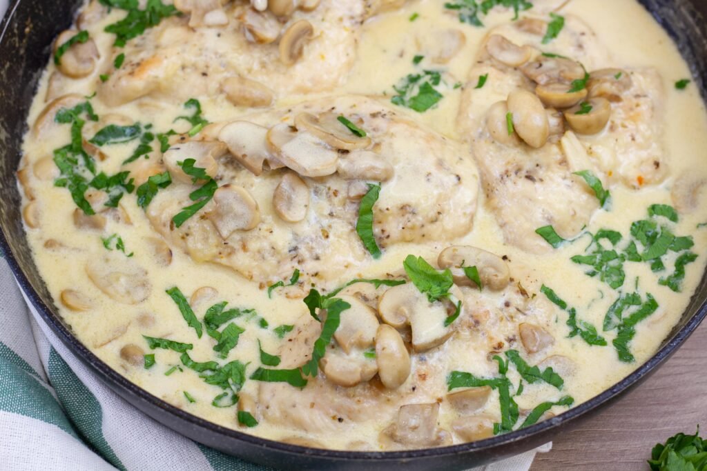 Recipe for chicken in mushroom sauce