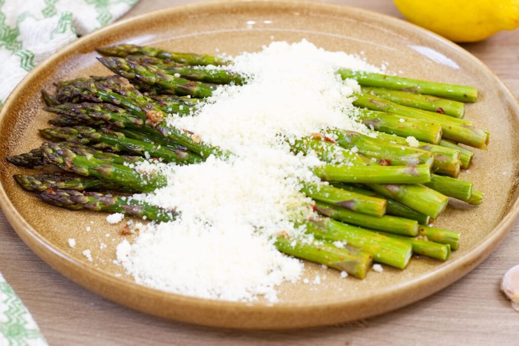Recipe for baked asparagus with parmesan
