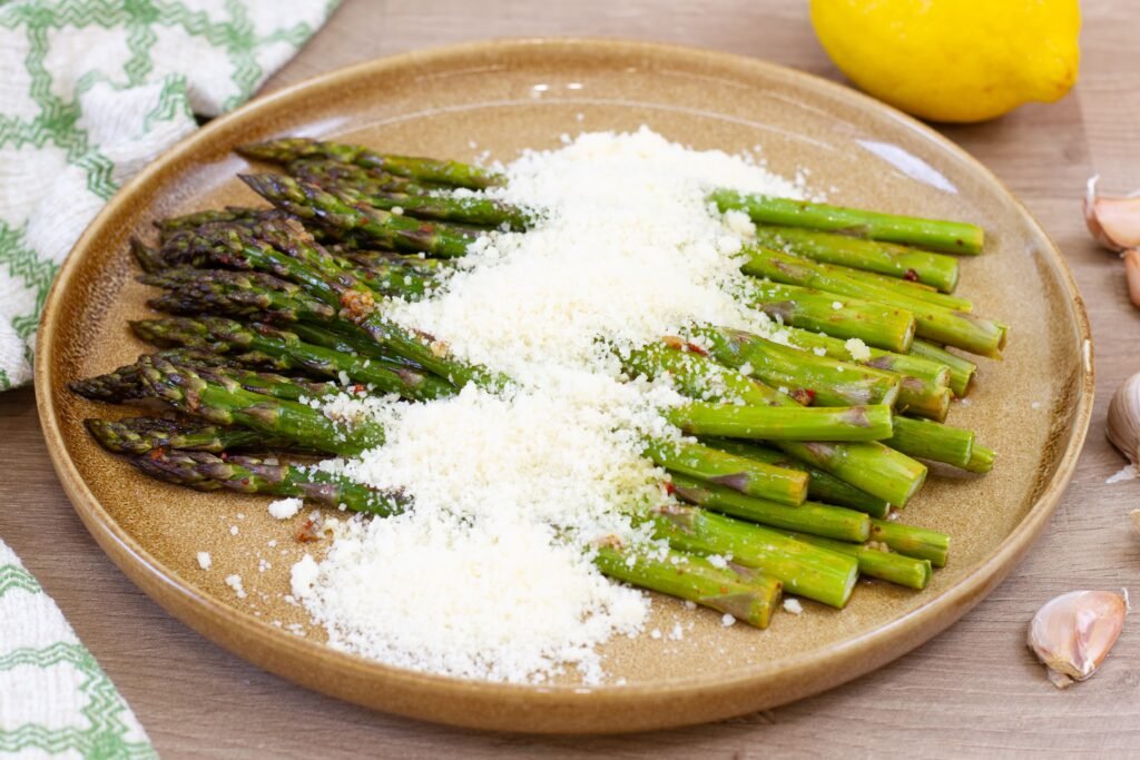 Recipe for baked asparagus with parmesan
