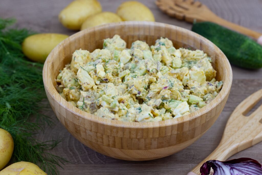 Recipe for new potatoes and cucumber salad