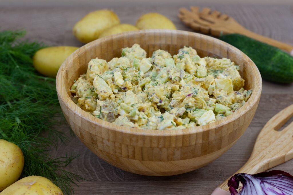 Recipe for new potatoes and cucumber salad