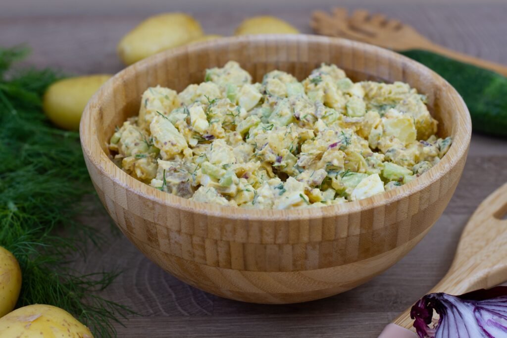 Recipe for new potatoes and cucumber salad