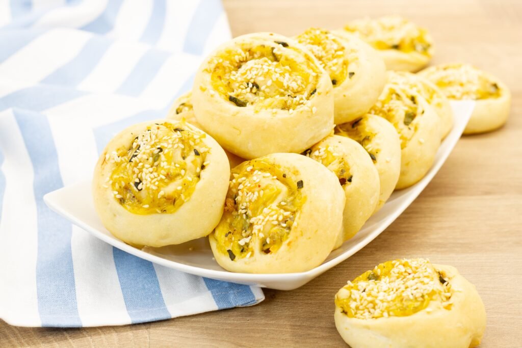Recipe for vegan rolls with zucchini