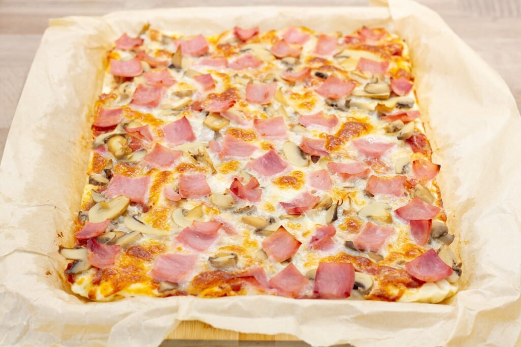 Recipe for pizza from a baking pan