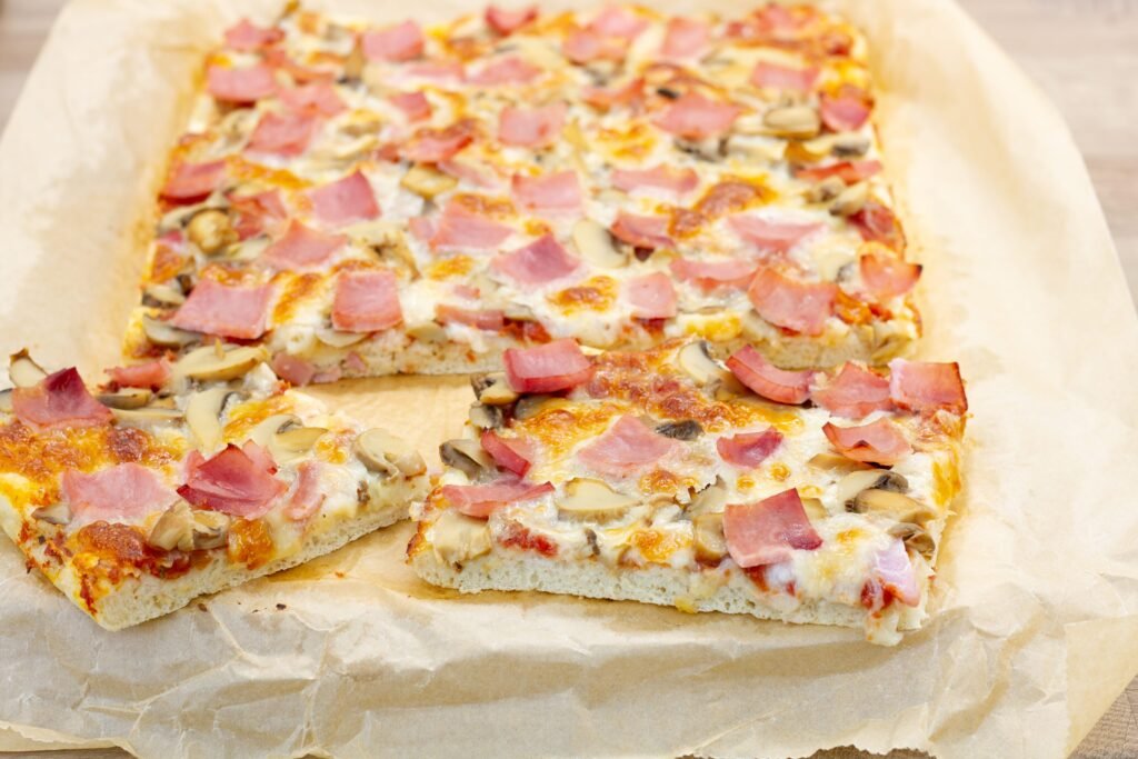 Recipe for pizza from a baking pan