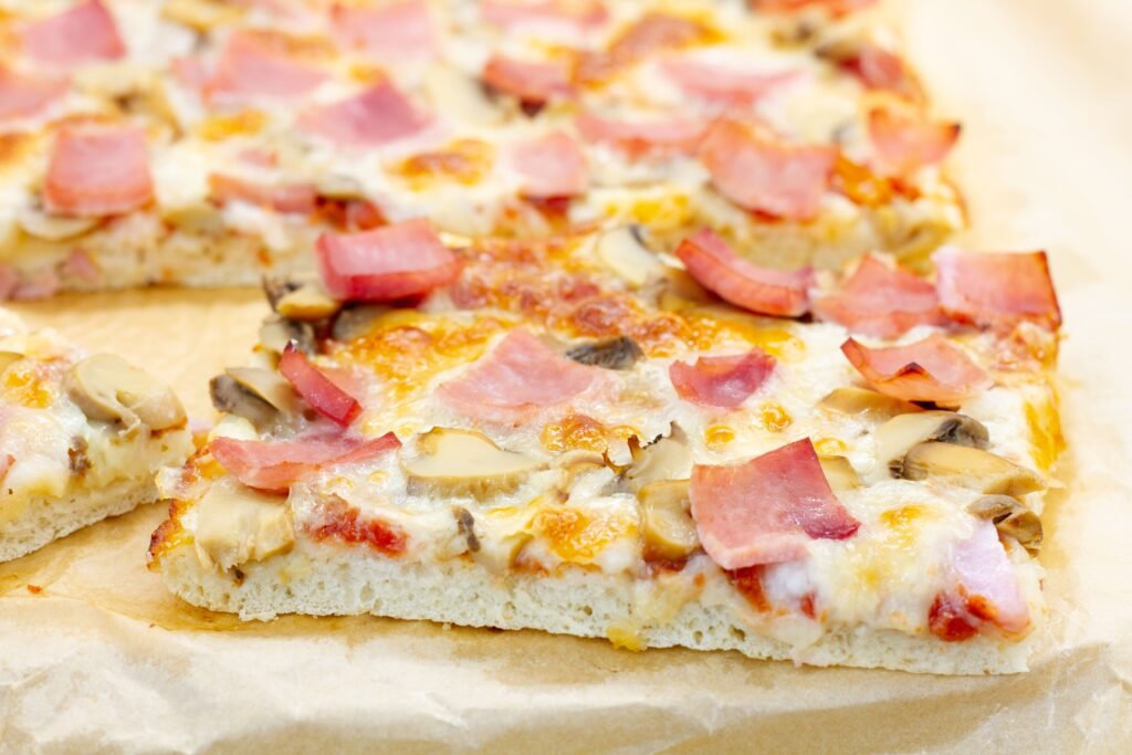 Recipe for pizza from a baking pan