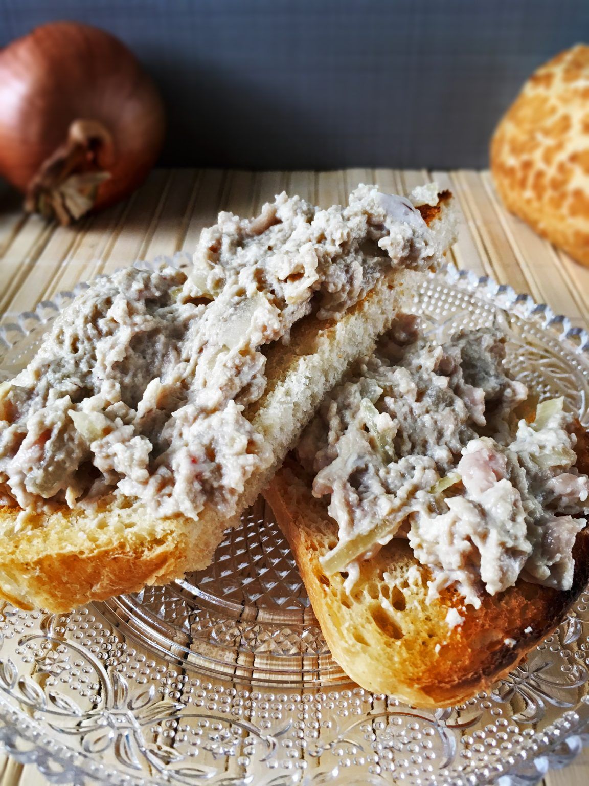 Pork brains fried on butter