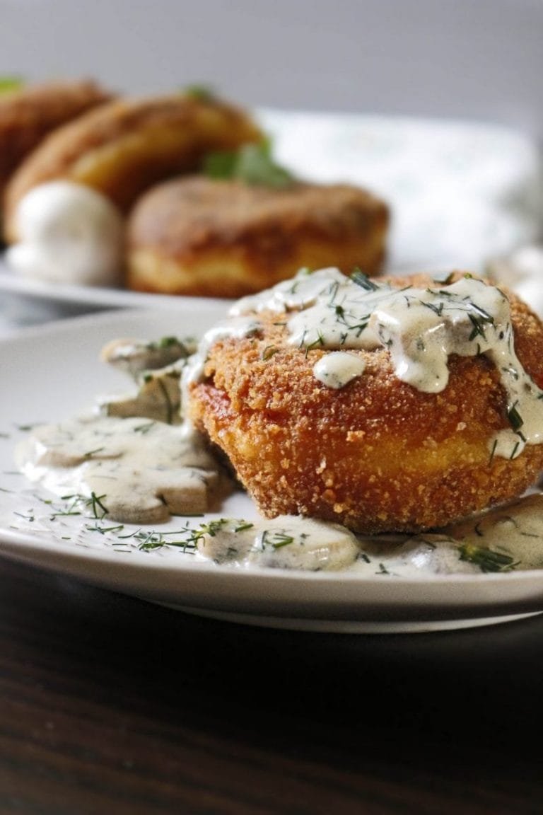 Stuffed potato croquettes
