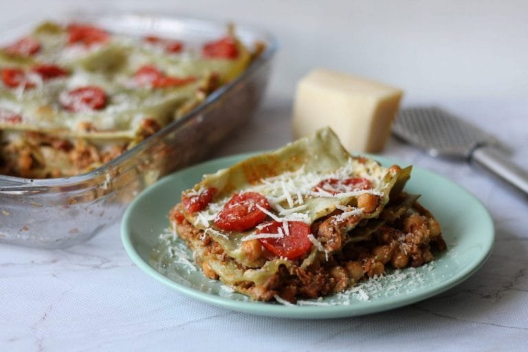 Lasagne with chickpeas