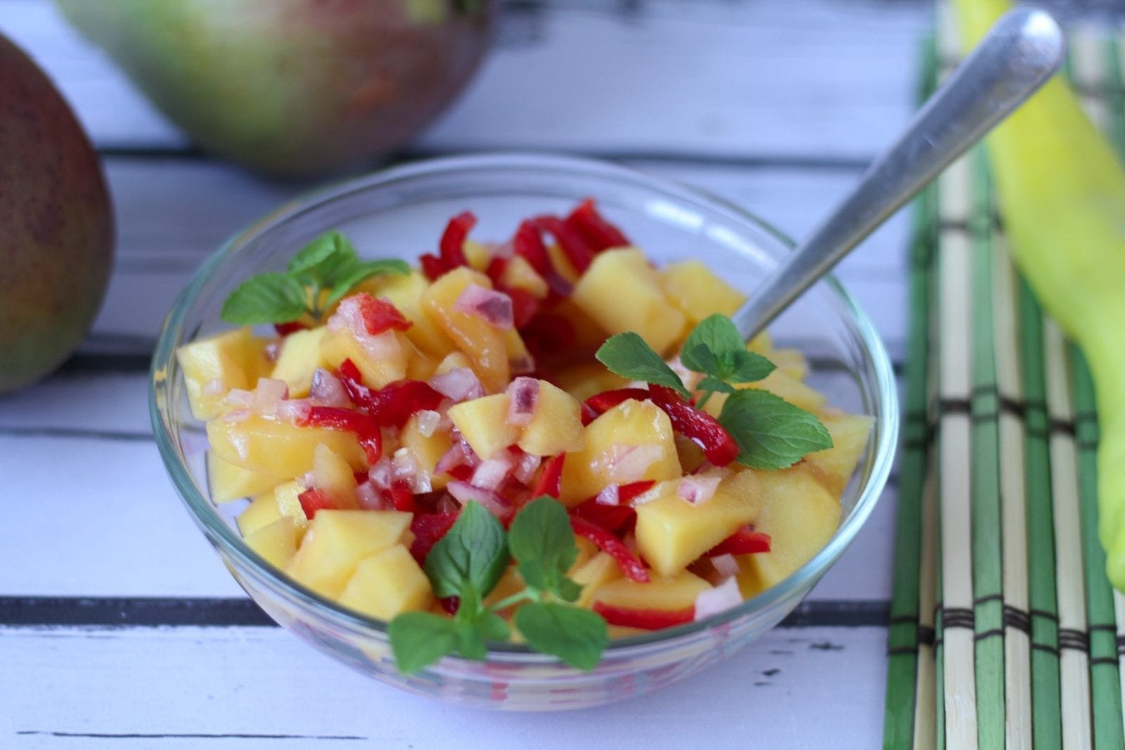 Mango salsa with peppers