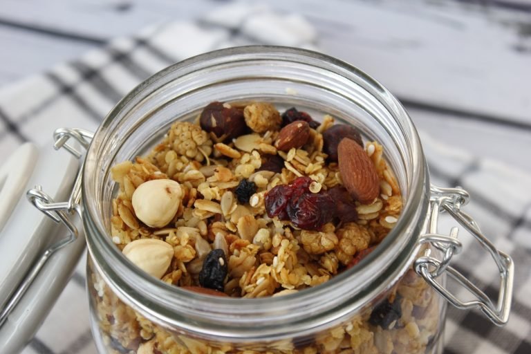 Homemade granola with nuts and fruits