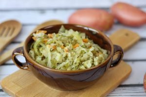 Creamy cooked cabbage