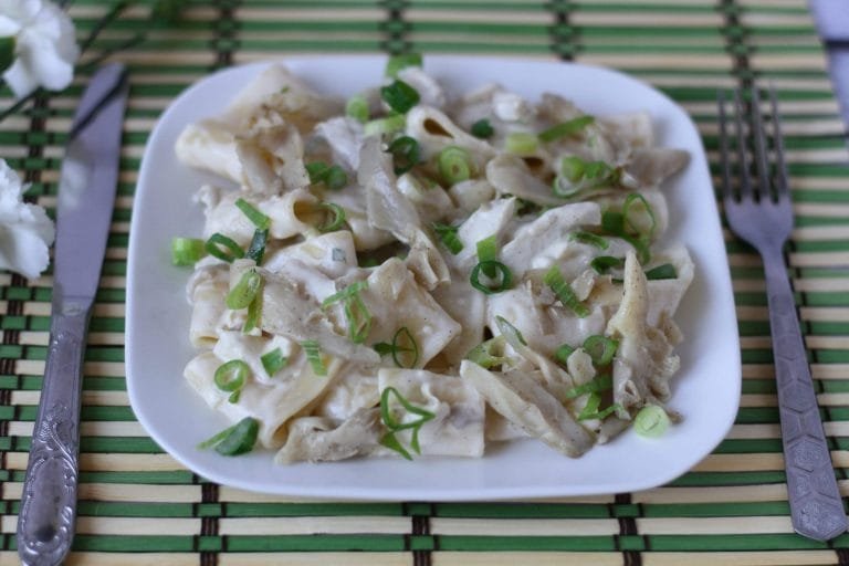 Pata with forest mushrooms