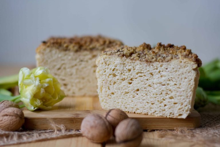 Gluten-free sourdough sweet bread with walnuts