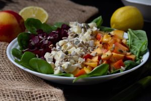 Nectarines and beets salad