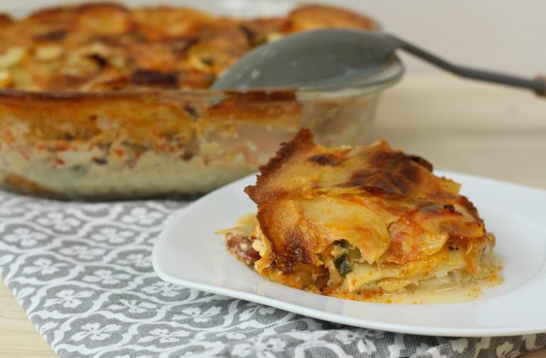 Potato casserole with sausage