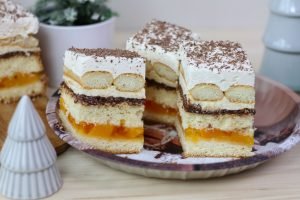 Cake with Nutella and peach