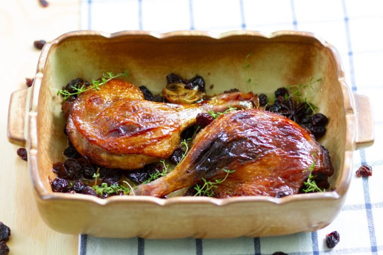 Roasted duck legs