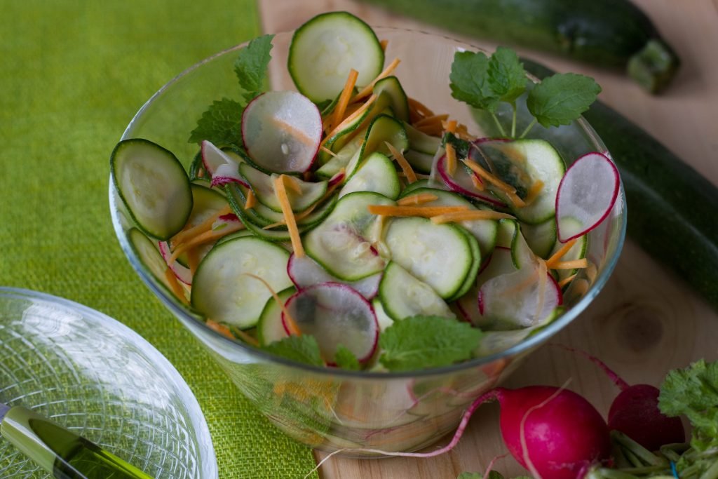 Fresh zucchini salad