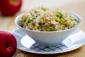 Sauerkraut salad with apple
