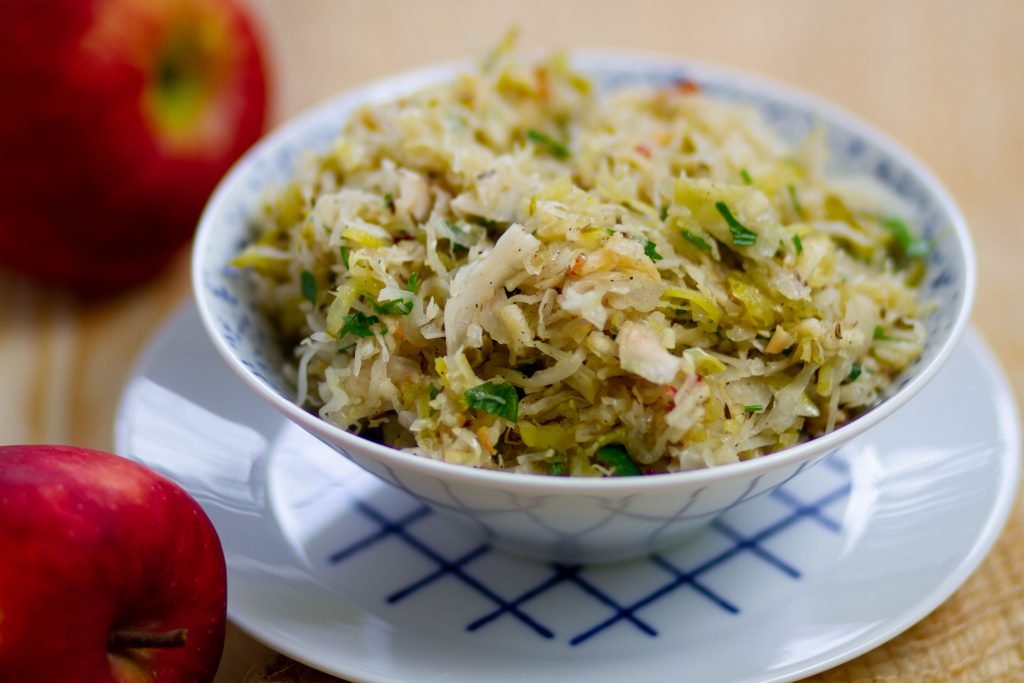 Sauerkraut and apple salad