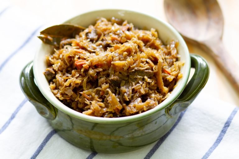 Sauerkraut and mushrooms
