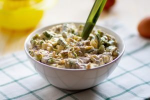 Mushroom and green bean salad