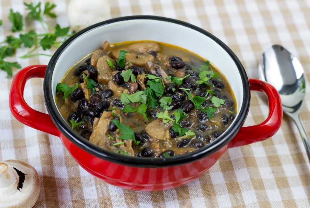 Vegan black bean goulash