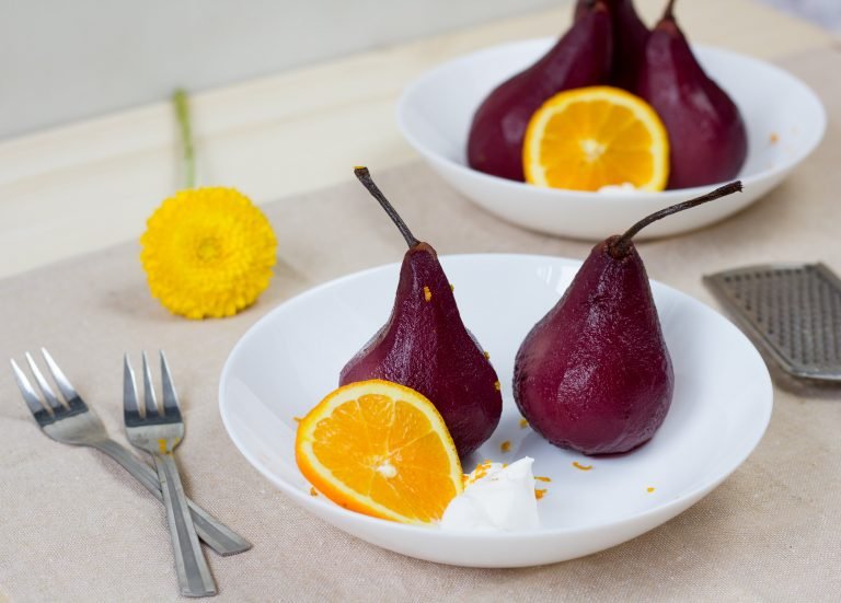 Poached pears