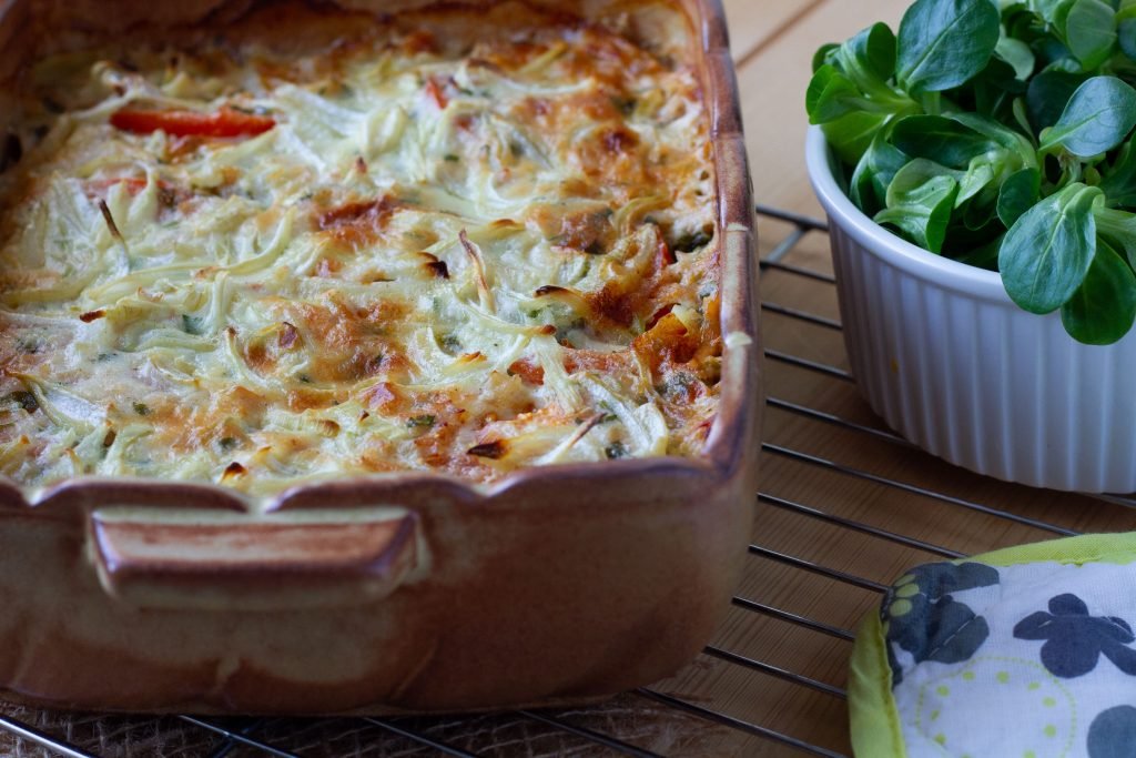 Baked potato and ham casserole