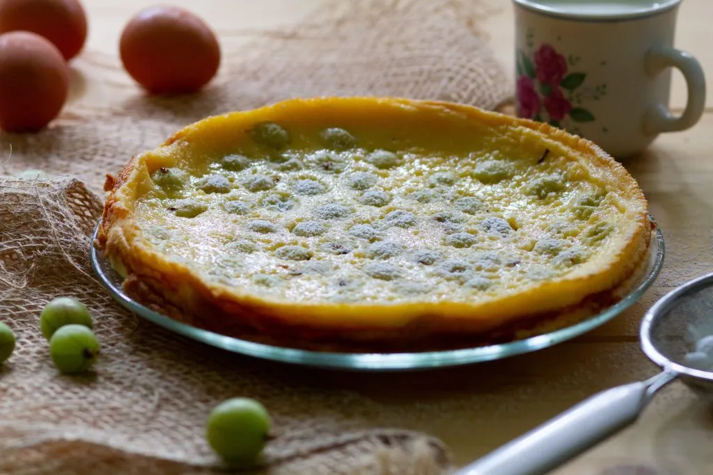 Claofouis dessert with gooseberry