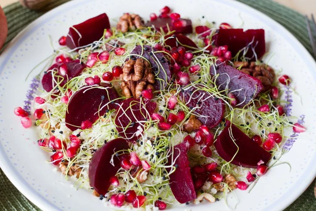 Beets and couscous salad